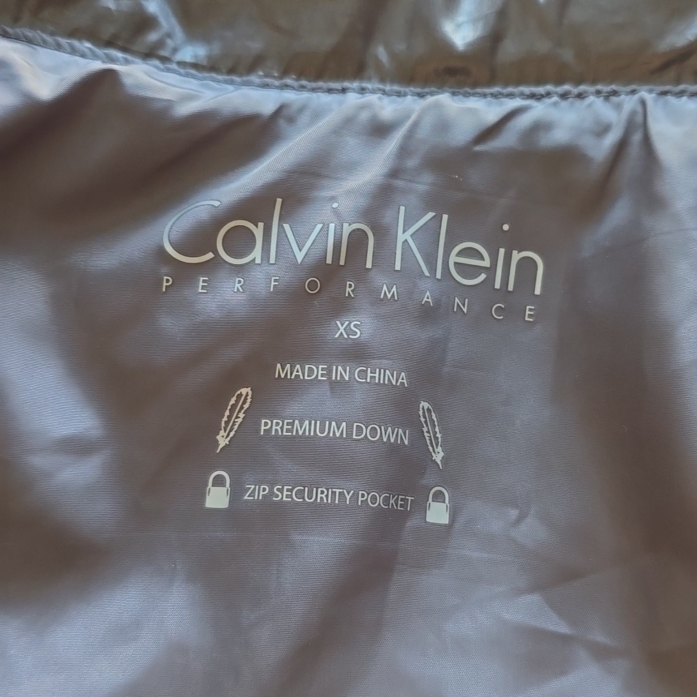 Calvin Klein Performance Asymmetrical Down Vest | Gunmetal Gray | Size XS - Picture 6 of 16